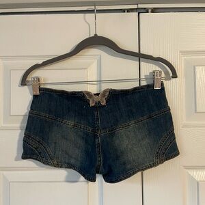I.AM.GIA Dark Blue Jean Shorts with Butterfly Detail